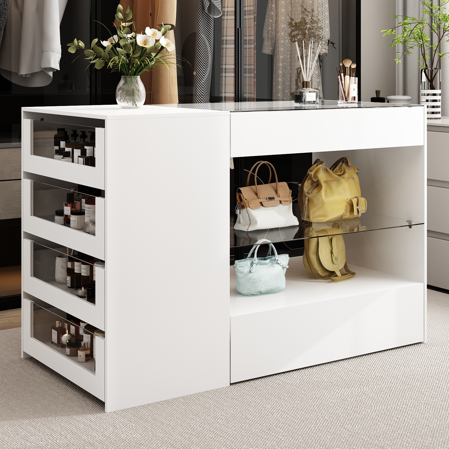 White 7-Drawer Standard Dresser | - FUFU&GAGA JH0459-01