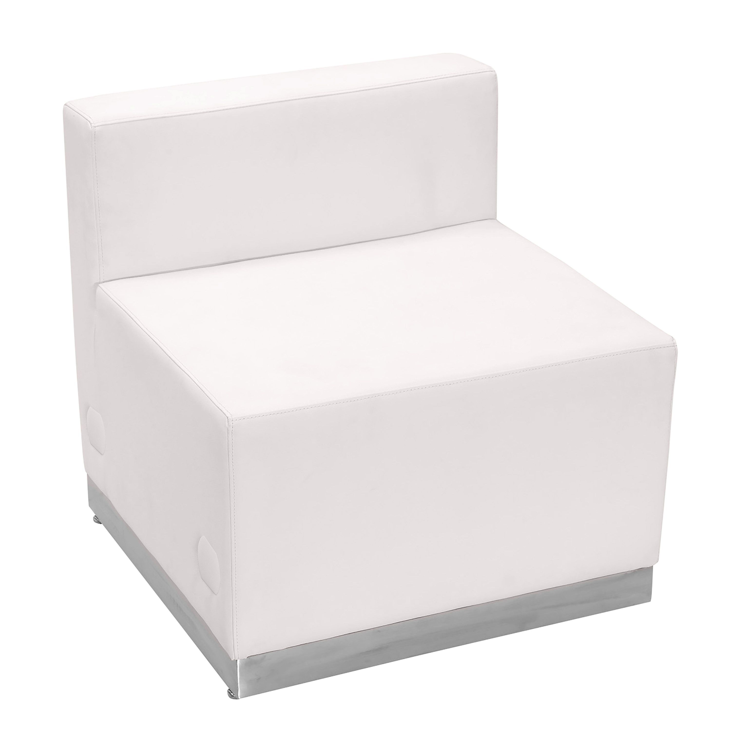 Flash Furniture 847254076180 HERCULES Alon Series Modern Melrose White Faux leather Accent Chair