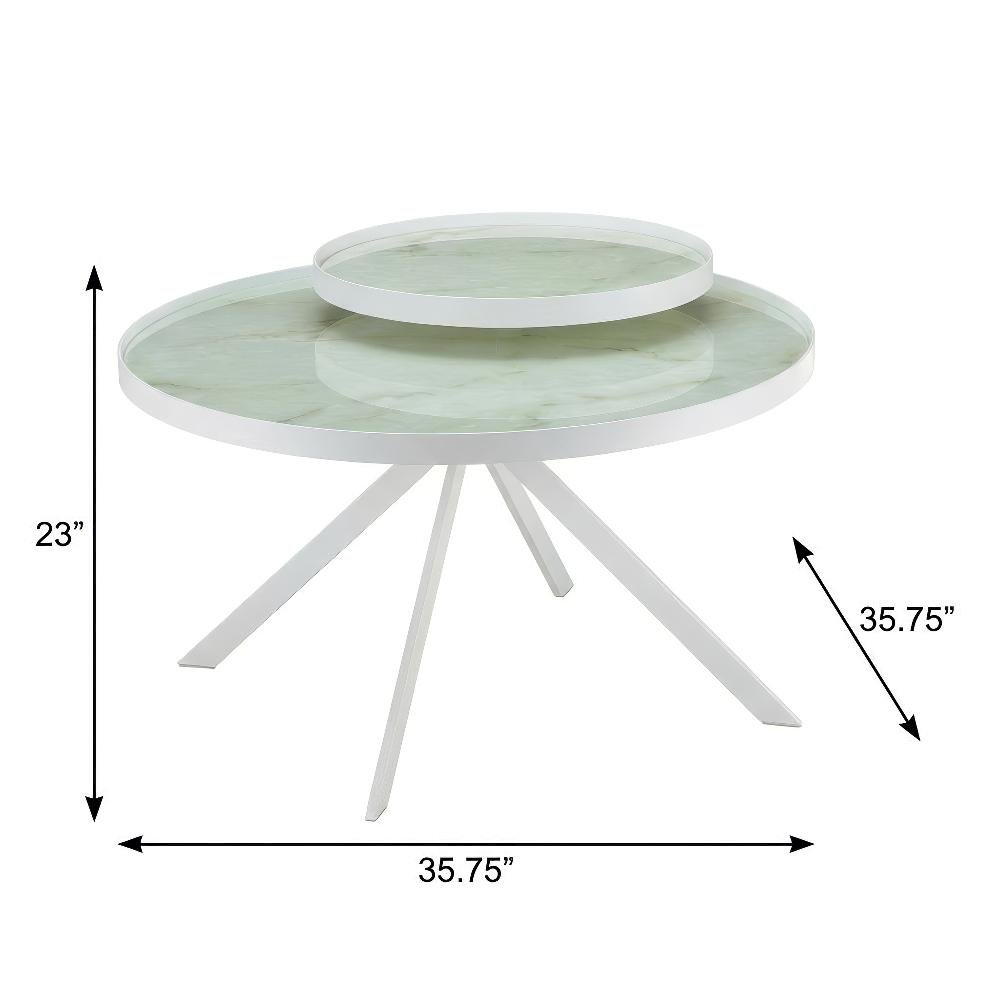 FurniFact BO3942125WHT Accent-Table-Sets - View #4