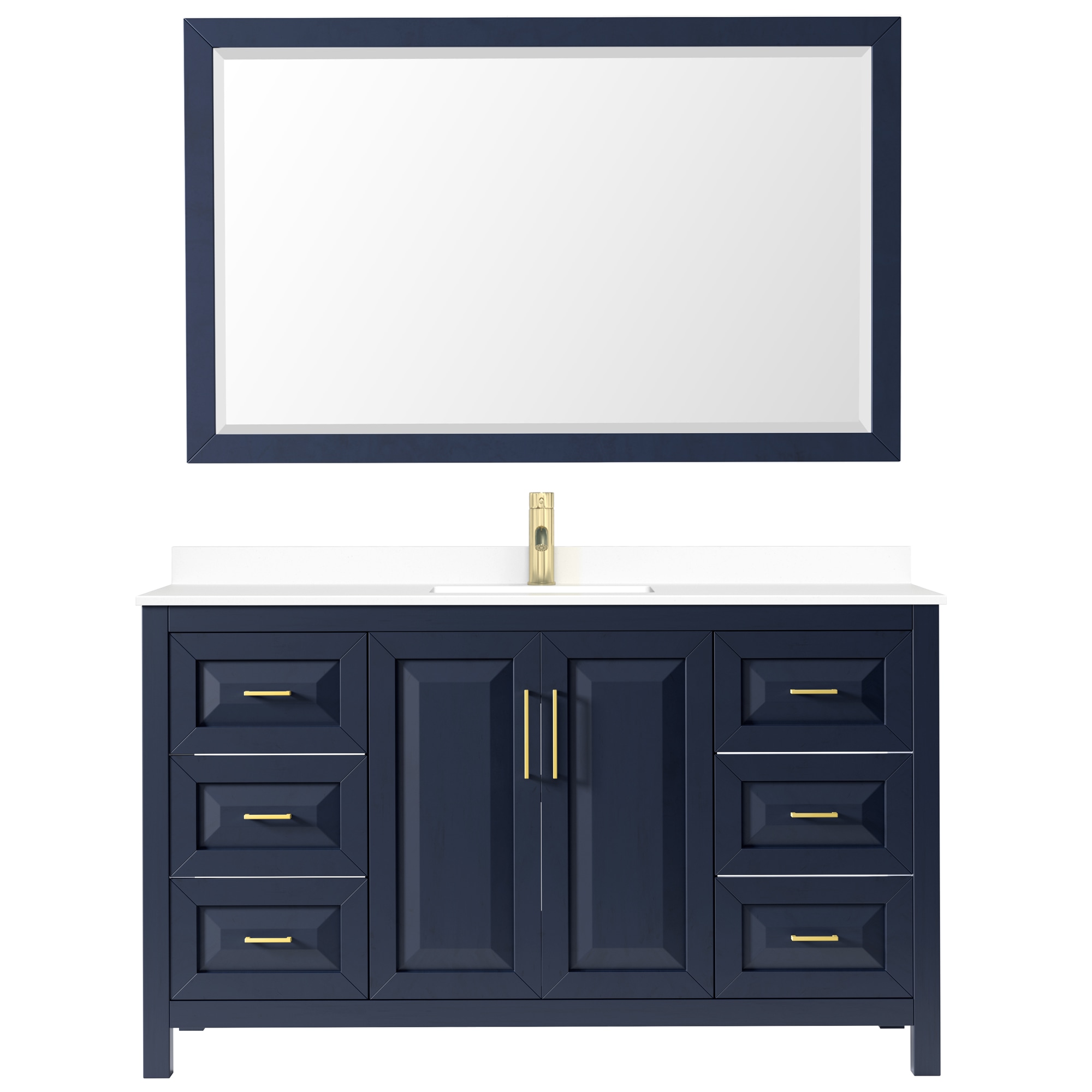Wyndham Collection WCV252560SBLWCUNSM58 Bath-Vanity-Combo - View #3