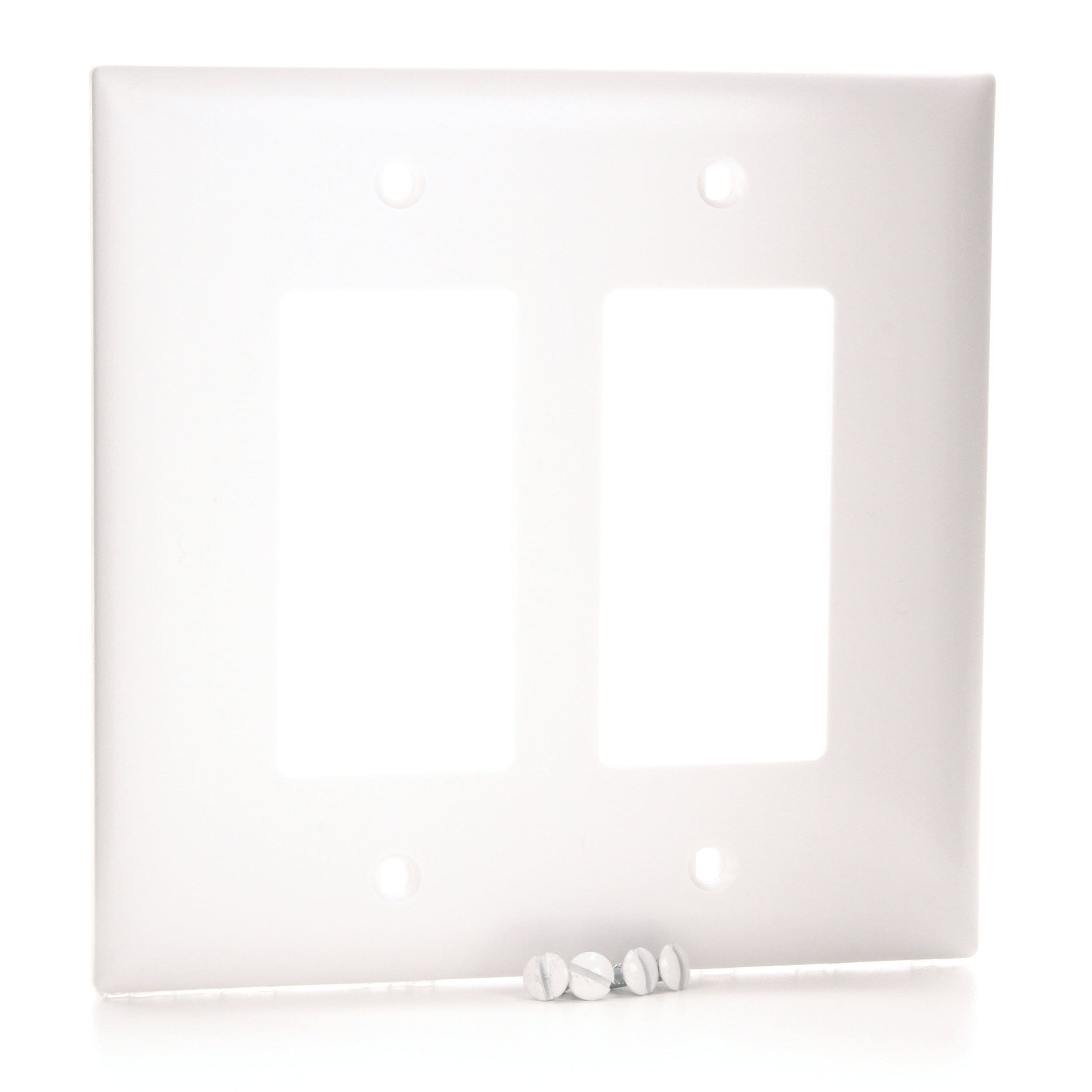 2 Duplex 1 Pack or MultiPack TradeMaster TP2-W 2-Gang Wall Plate 