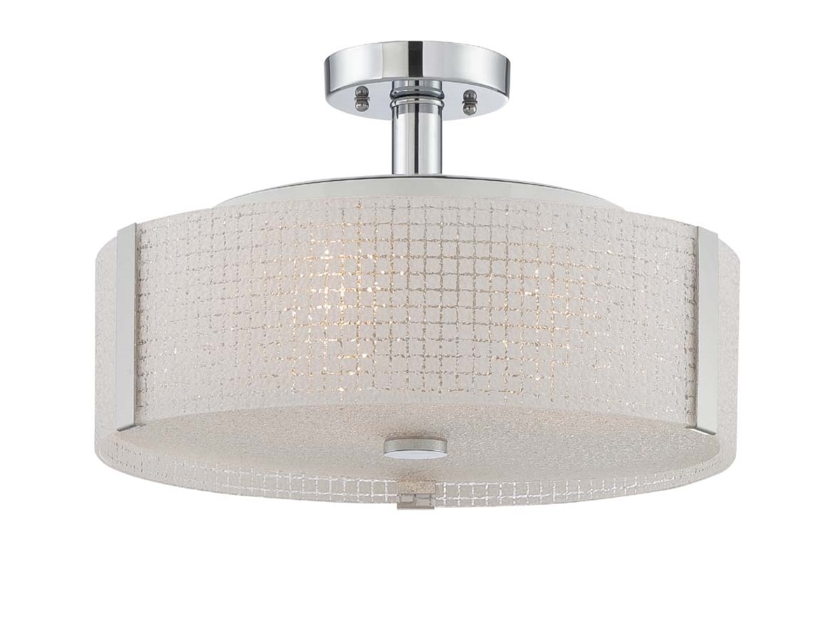 Lite Source LS-5913 Maso 3-Light 15-in Chrome Flush Mount Light