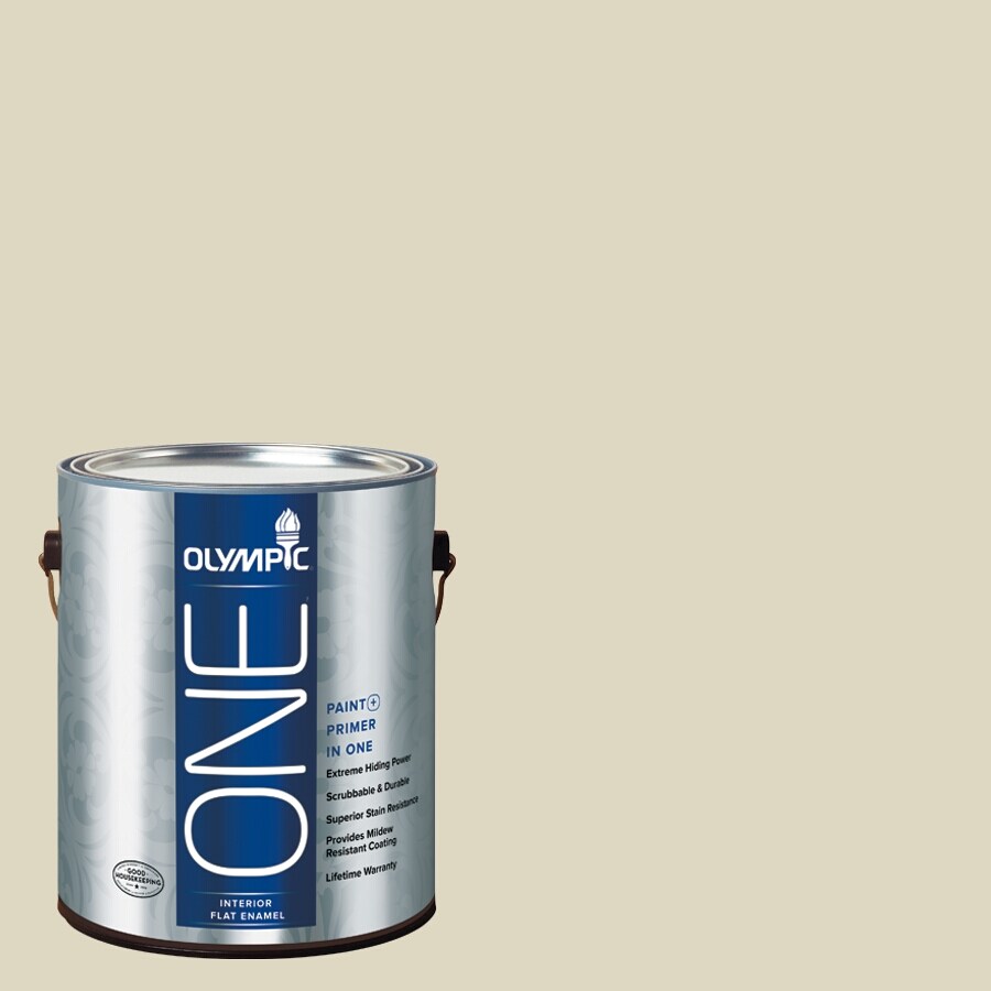Olympic C11-2-RIVERREE356793 Flat ONE River Reed Pre-tinted Latex Interior Paint + Primer (1-Gallon)