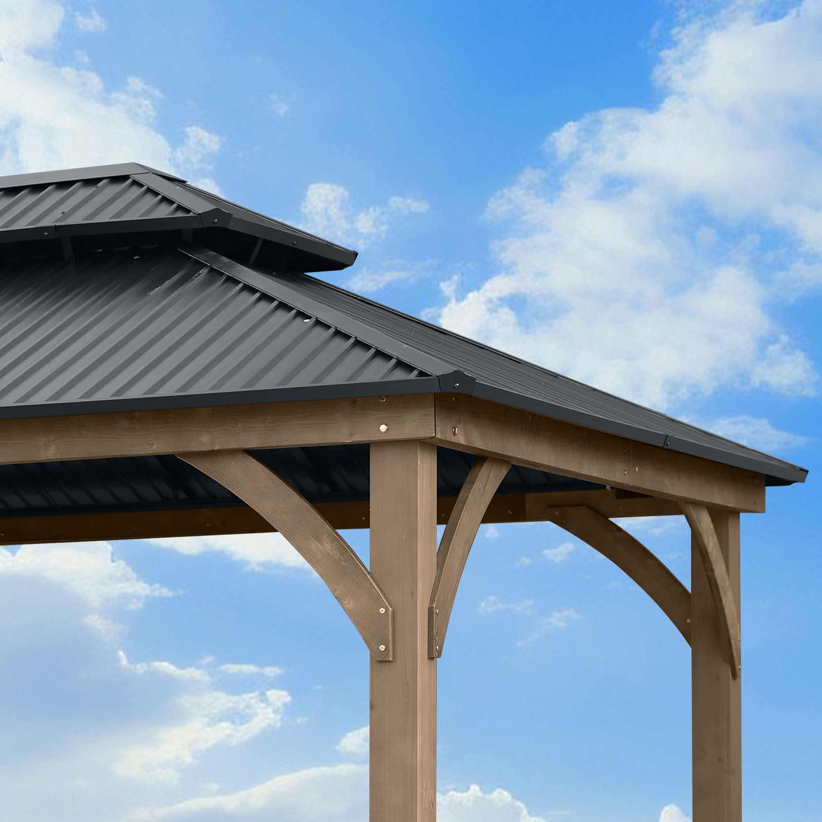 Aoodor A038-PBKGY Wood-Resin-Gazebos - View #4