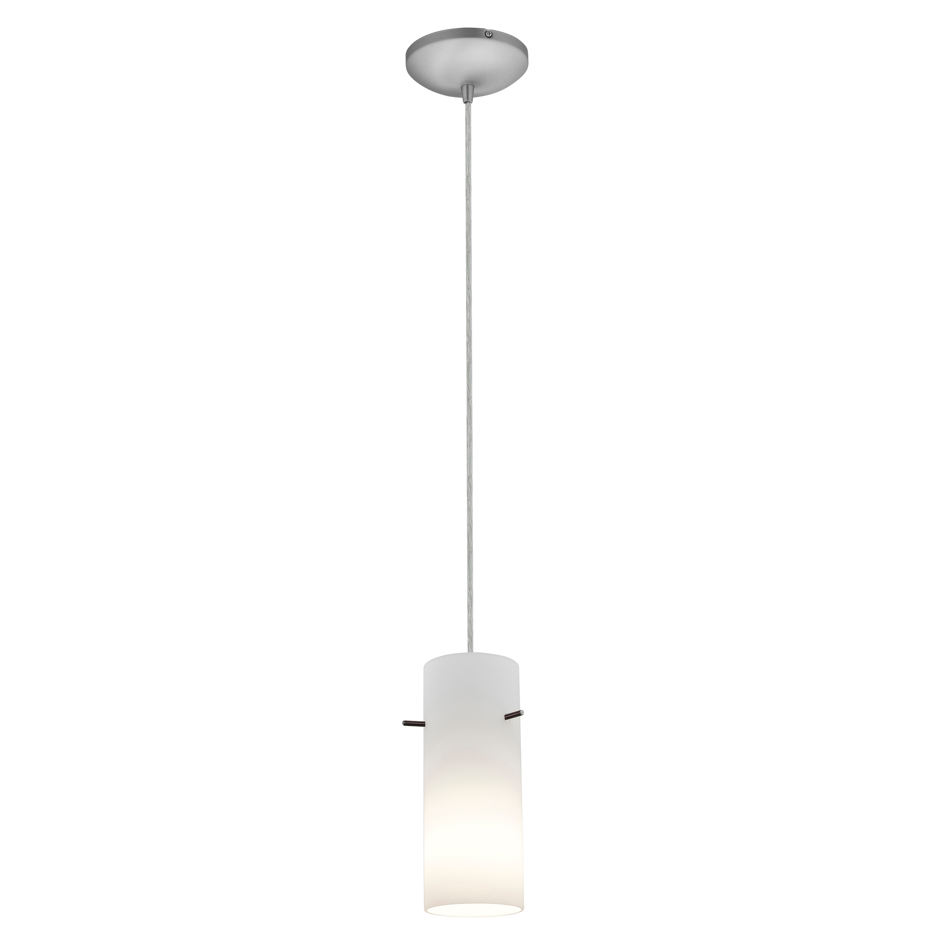 Access Lighting 28030-3C-BS/OPL Cylinder Brushed Steel Modern/contemporary Geometric Mini Hanging Pendant light