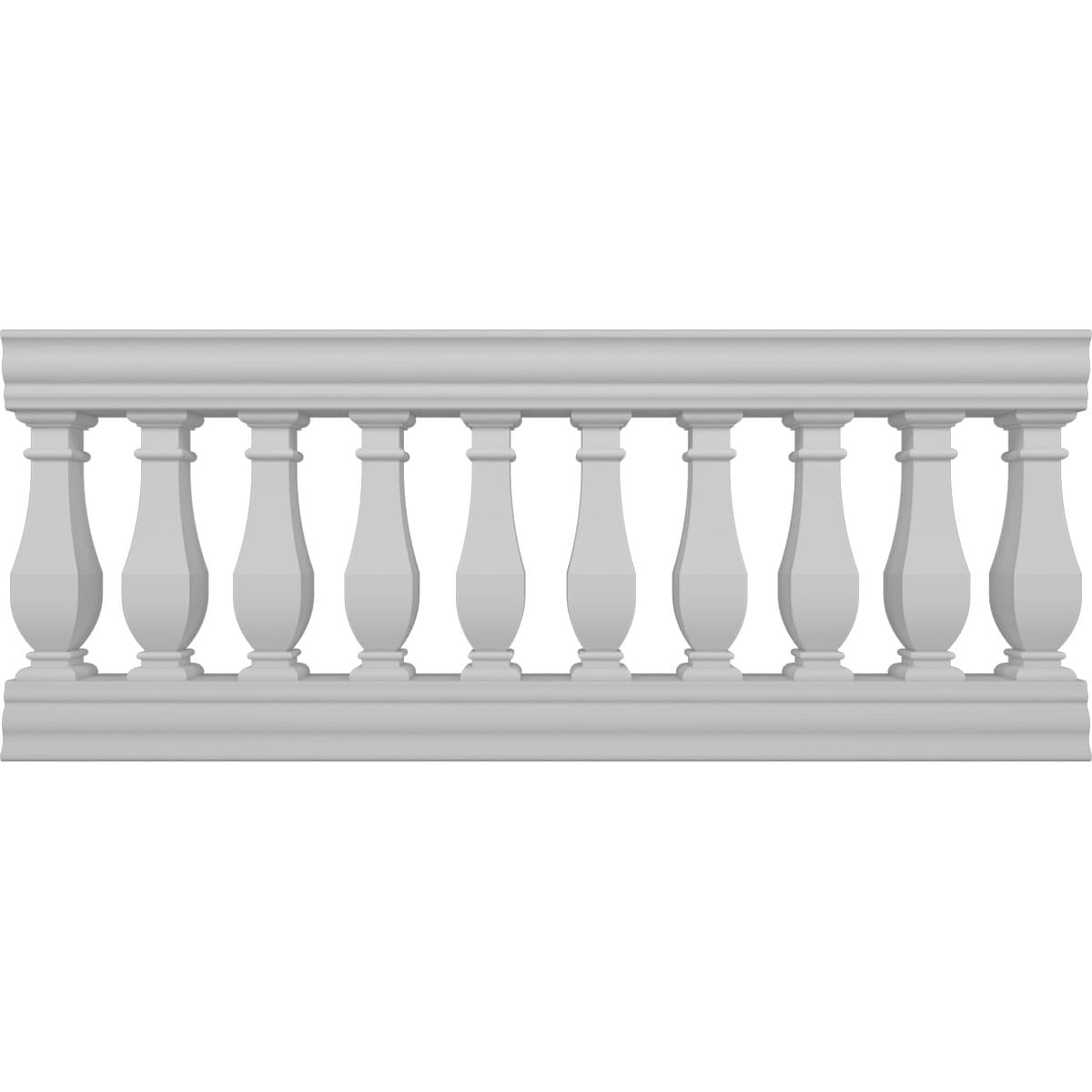 Ekena Millwork BALK32X072ACN FiberThane 6-Feet x 32-Inches Arcadian Fiberglass Deck Rail Kit