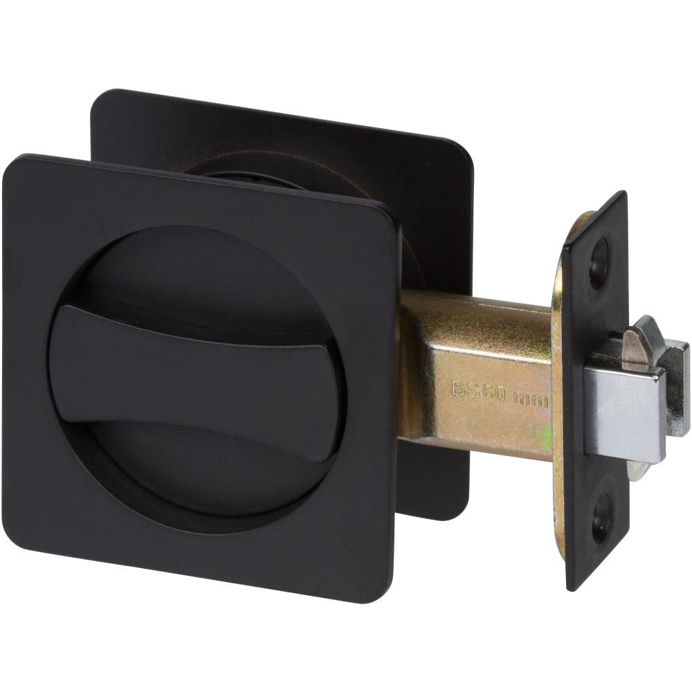 Matte Black Universal Handing Privacy Pocket Door Lock