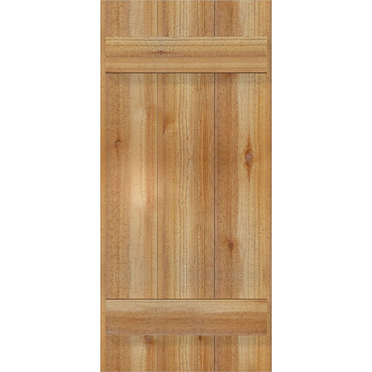 Ekena Millwork 2-Pack 16.125-in W x 35-in H Unfinished Board and Batten Wood Western Red cedar Exterior Shutters