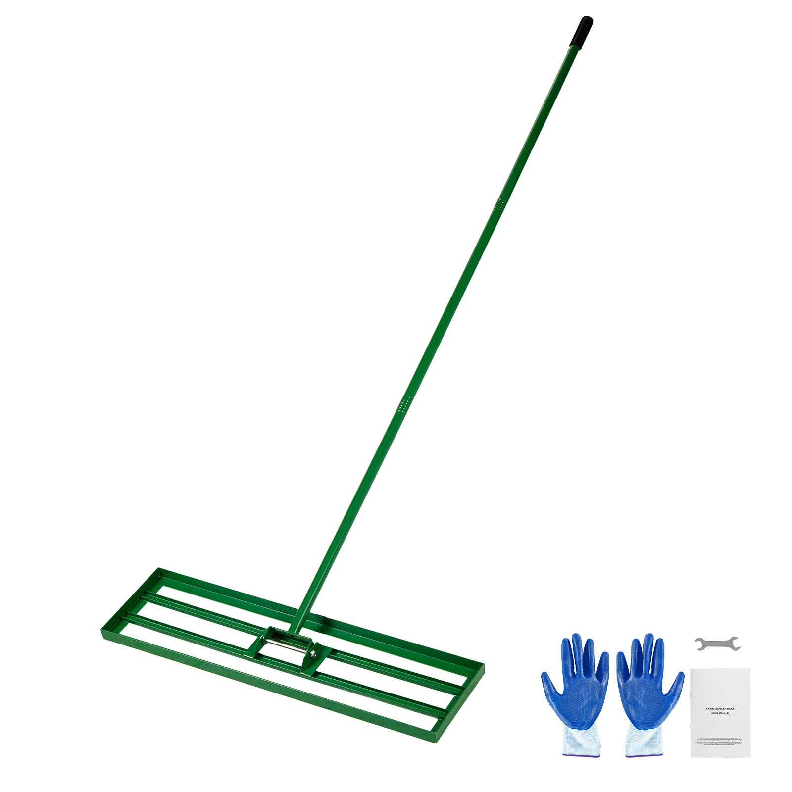 Mecale 36 x 10-in Lawn Leveling Rake 78-in Steel Handle Q235 and Aluminum Yard Leveler for Lawn Golf Farm