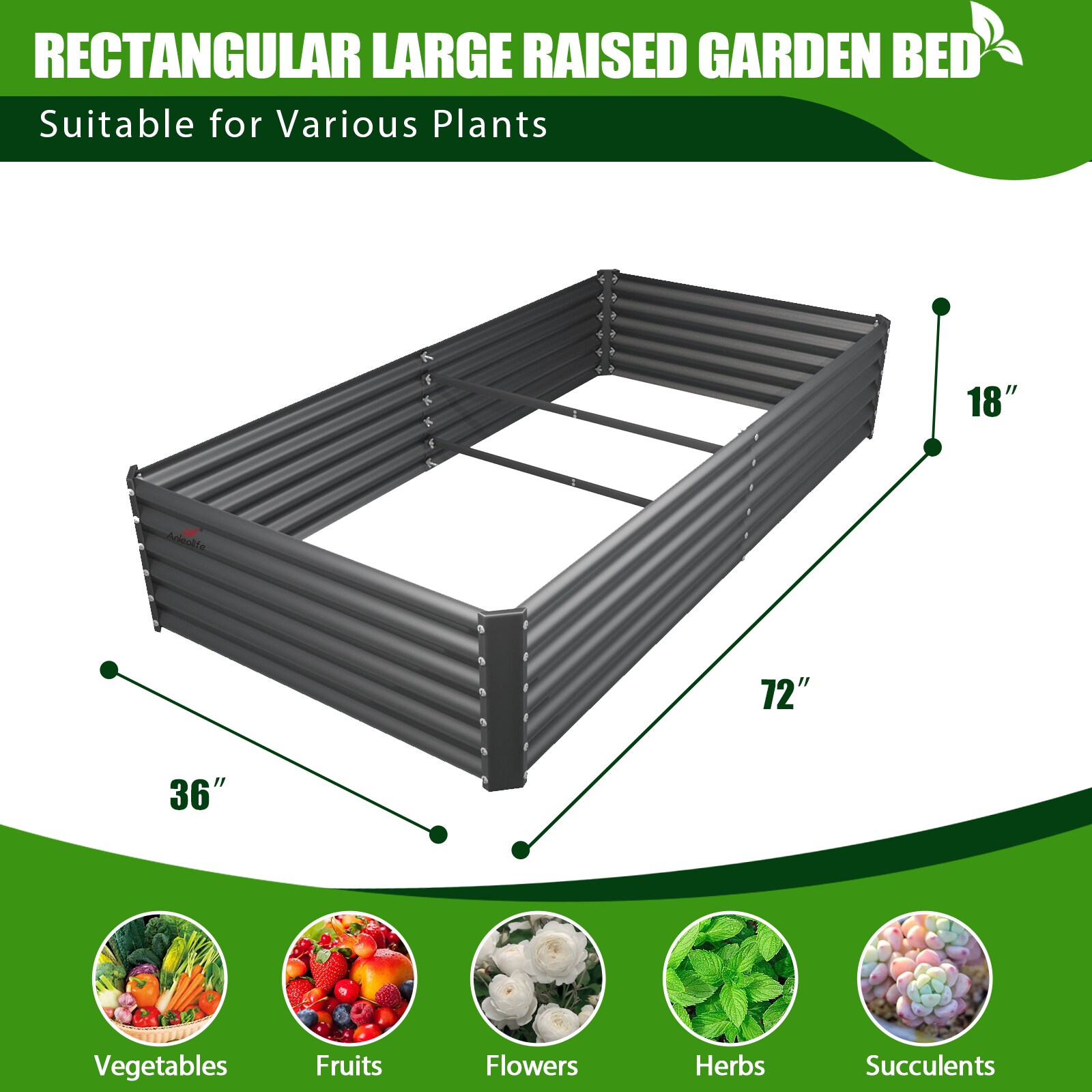 Zeus & Ruta 840GARBED-11 Raised-Garden-Beds - View #2