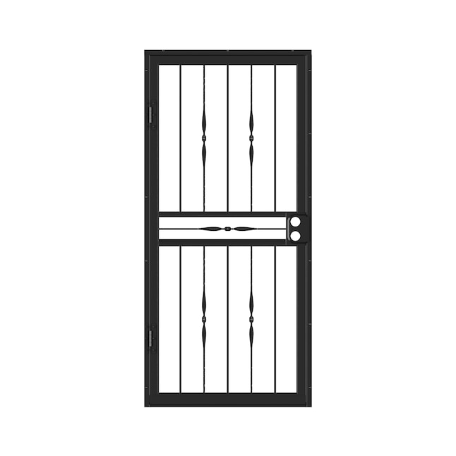 LARSON El Dorado 32-in x 81-in Black Steel Recessed Mount Security Door ...