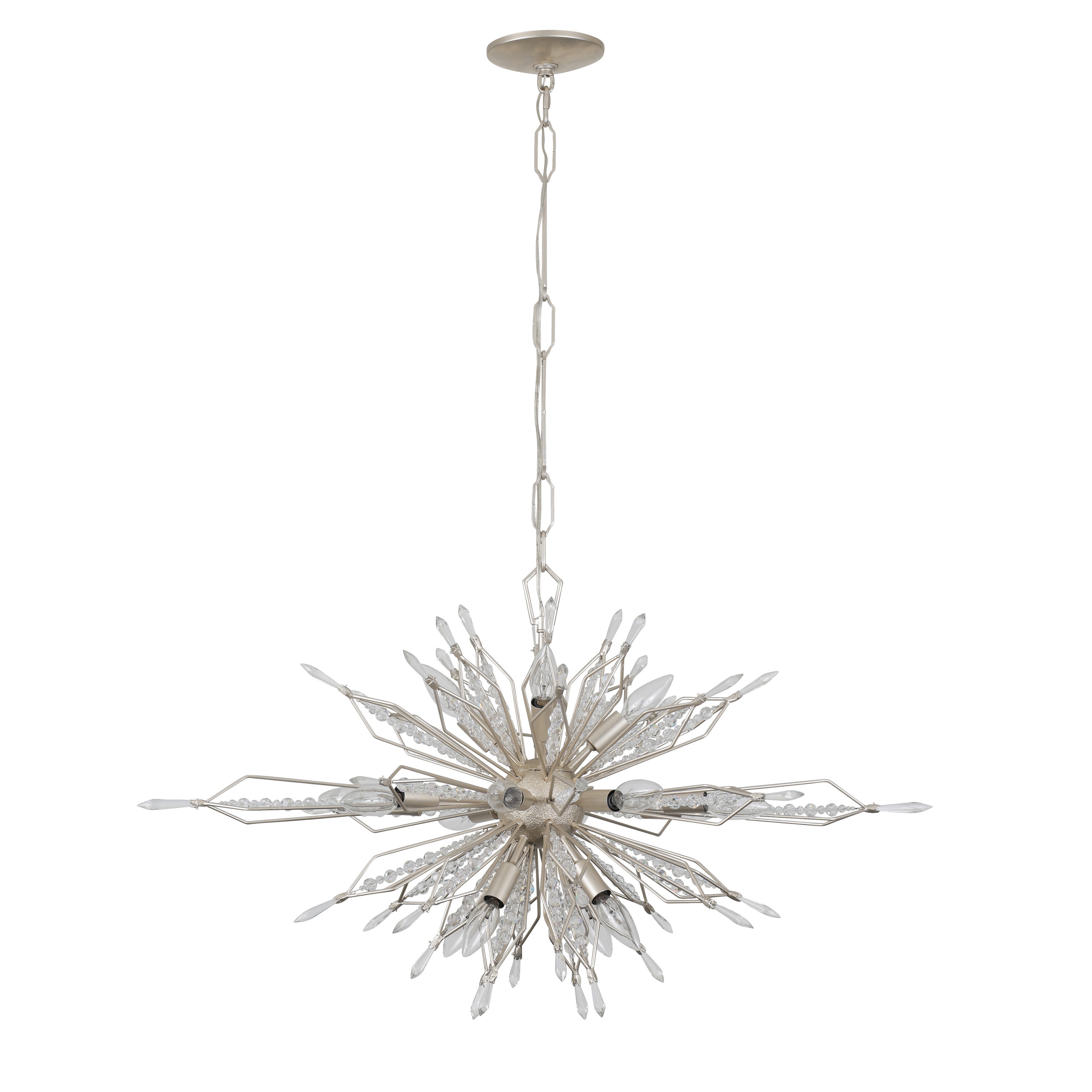 Galactic Gold Dust 36" Crystal Island Pendant with Incandescent Bulbs