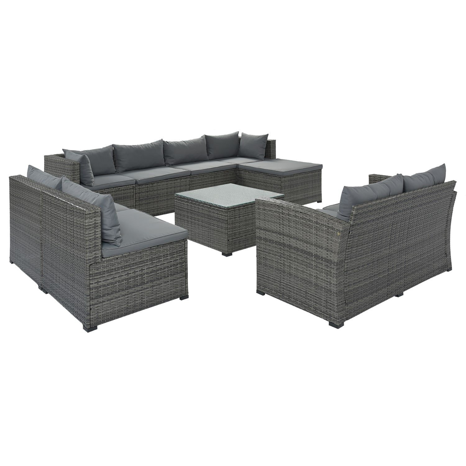 SINOFURN SYA380077GY Patio-Conversation-Sets - View #2