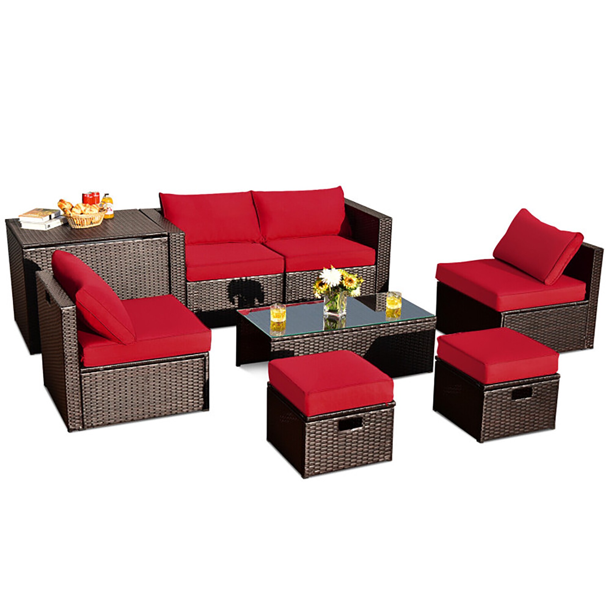 CASAINC CN-WFQ03-RD Patio-Conversation-Sets - View #2