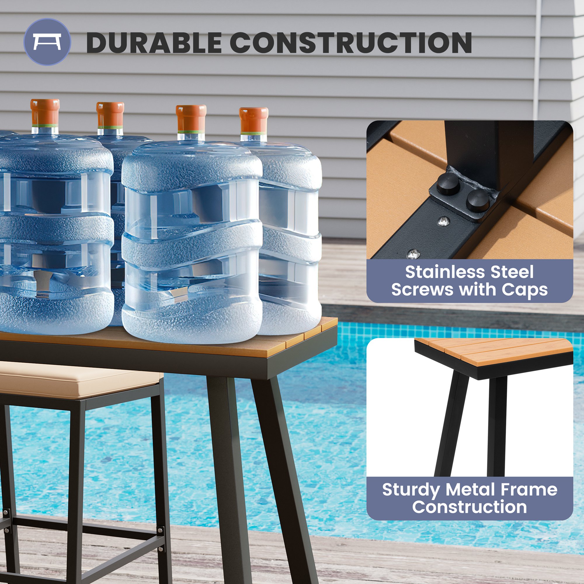 Crestlive Products CL-TB057BRN140 Patio-Tables - View #3