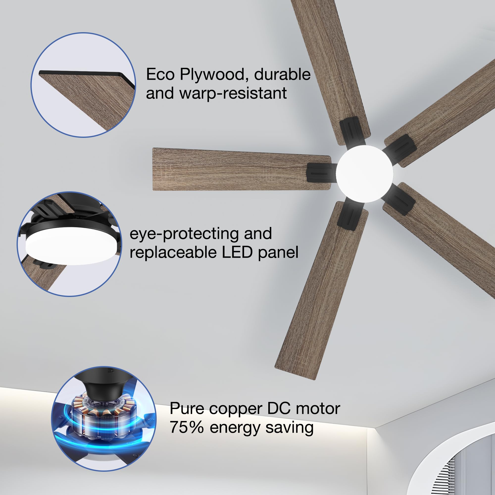 ITOPFOX LIT0813I308 Ceiling-Fans - View #3