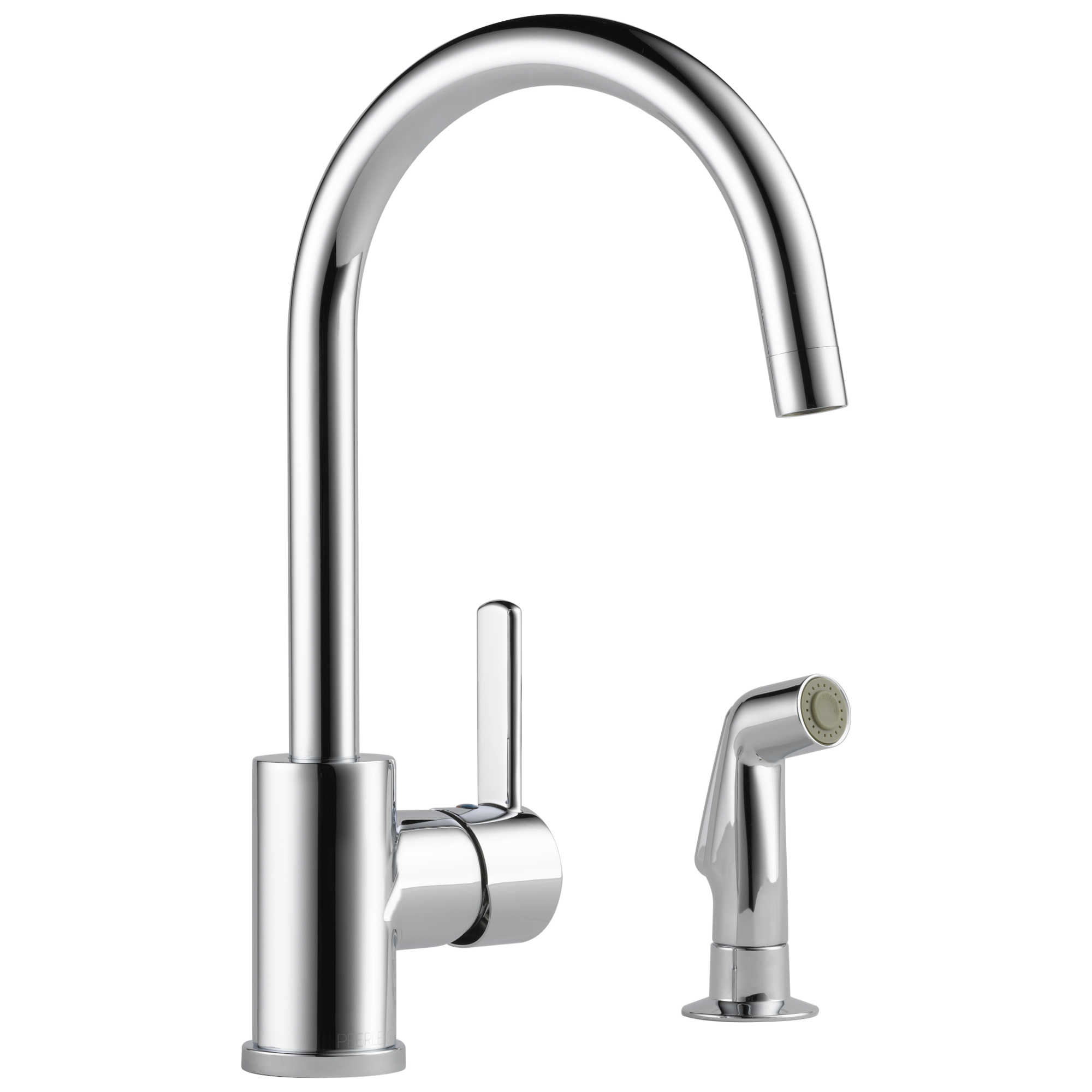 Delta P199152LF Precept Chrome Single Handle Deck-mount Kitchen Faucet ( Deck Plate Included ) ( Side Sprayer Included )