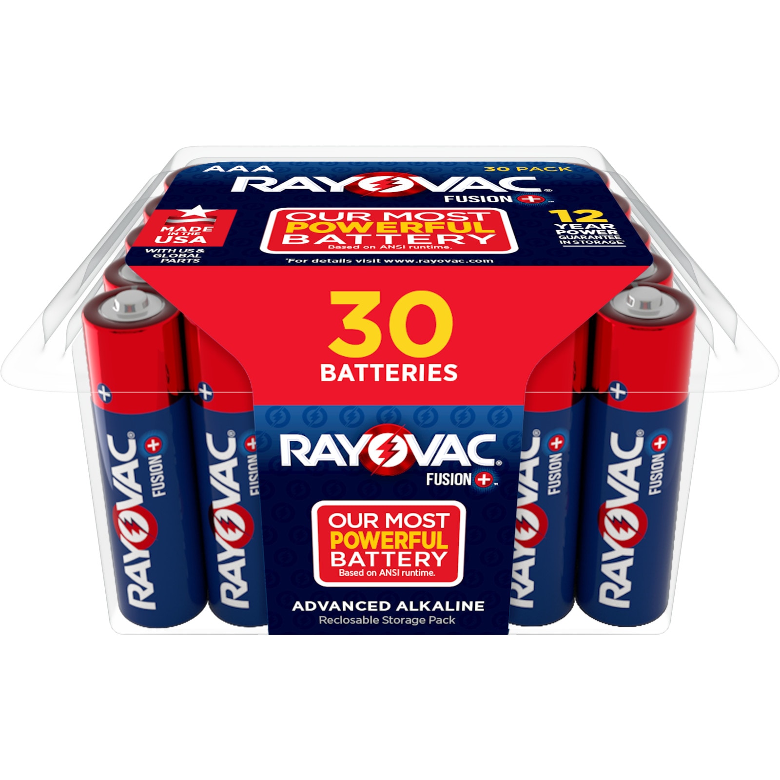 Rayovac 824-30PPTFUSK Fusion Alkaline AAA Batteries ( 30 -Pack)