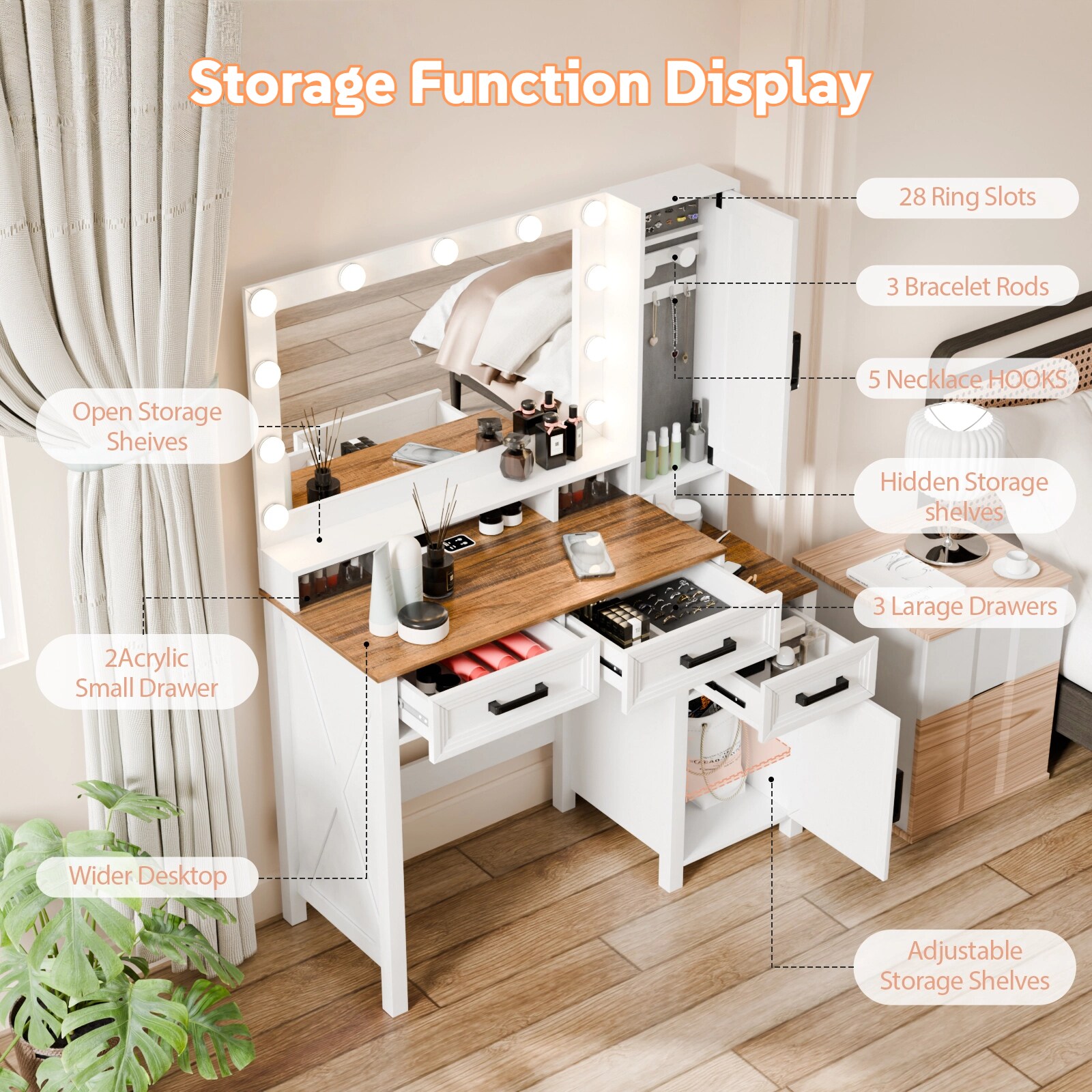 GlasFlength LW-CY-85092-25-29 Bedroom-Vanities - View #2