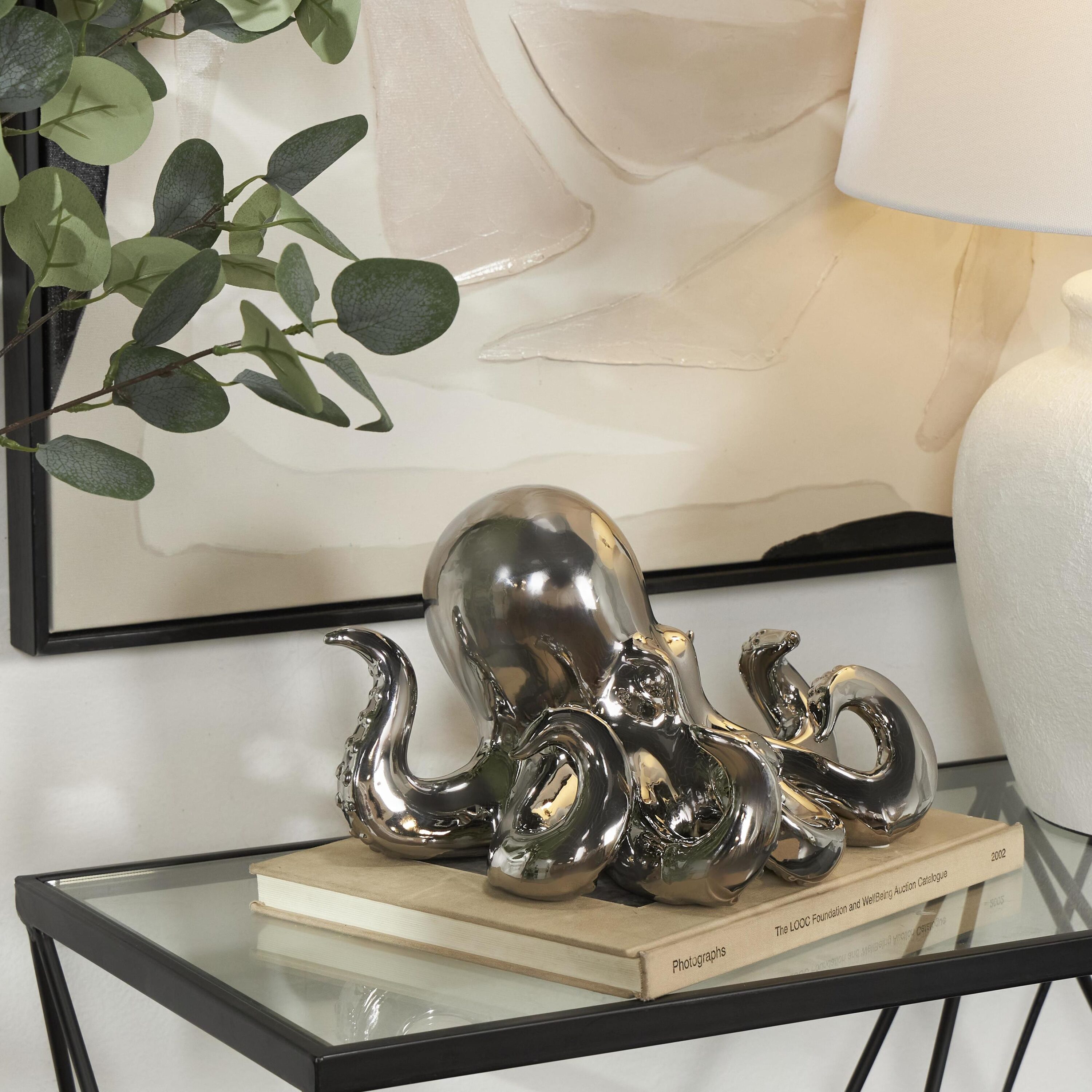Grayson Lane 820744 Silver Ceramic Eclectic Sculpture