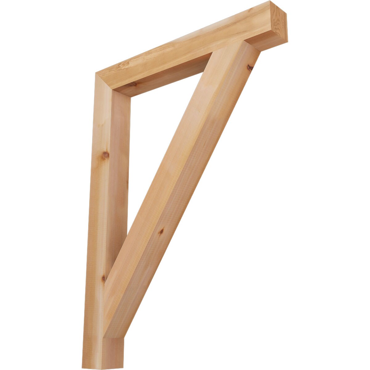 Ekena Millwork BKT04X32X44TRA05SWR Traditional block smooth 3-1/2-in x 32-in x 44-in Western red cedar Brown Wood Standard bracket