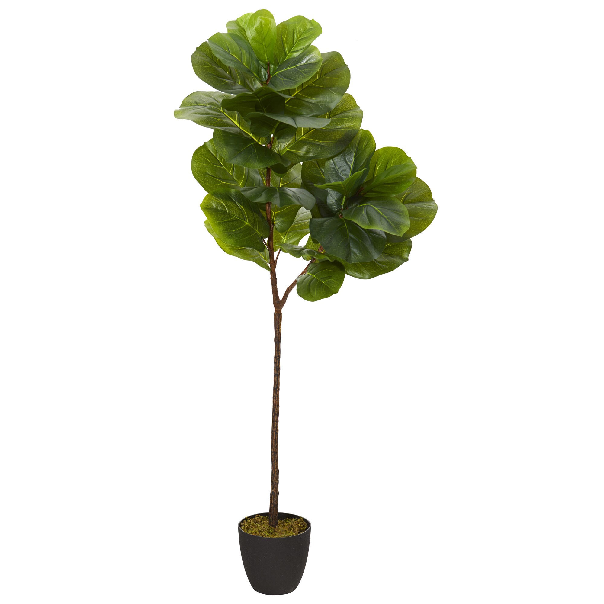 Nearly Natural T1201 59-in Green Indoor Fiddle Leaf Artificial Tree