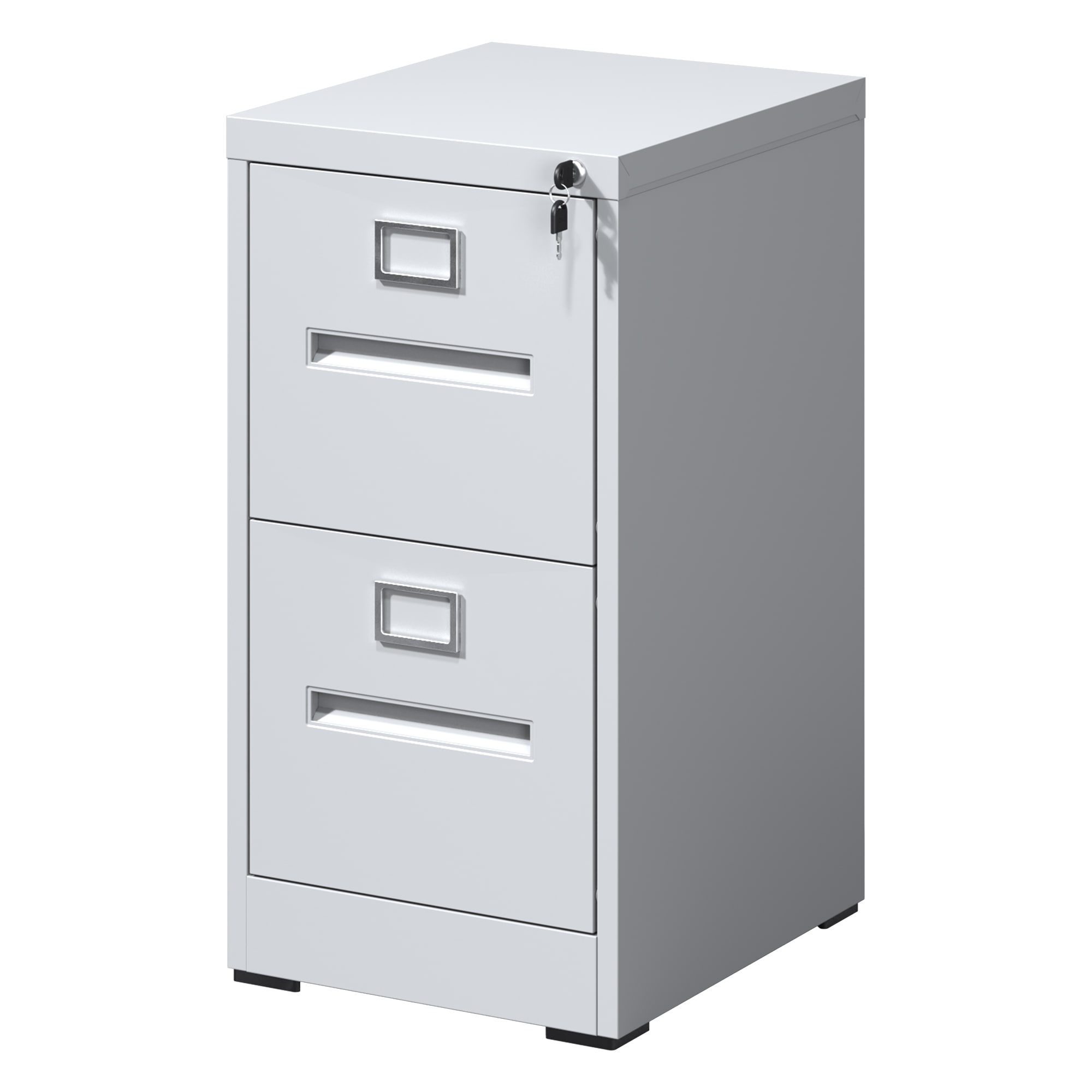 LOVMOR SF-Y-T2398P272048 2 Drawer File Cabinet with Lock Metal Vertical File Cabinet Office Home A4 Legal Letter Size Narrow File Cabinet Locked Assembly Required