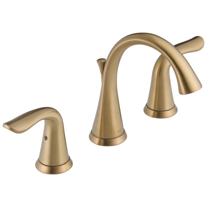 Delta Lahara Champagne Bronze 2-handle Widespread WaterSense Bathroom Sink Faucet with Drain