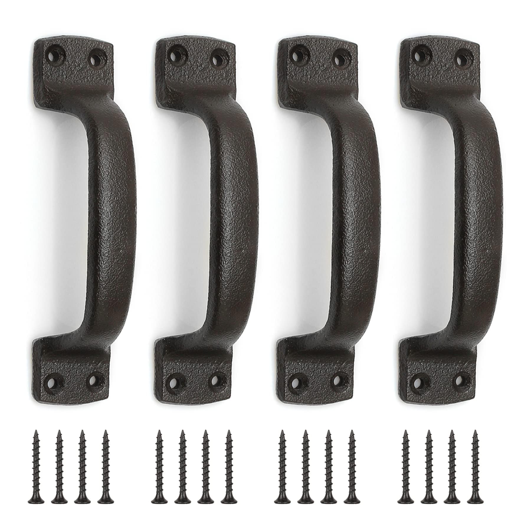 LILILIAN FMY Barn Door Handles Rustic Gate Pull Handle 7 Inch Solid Heavy Duty Sliding Door Handle Cast Iron Fence Gate Hardware for Wooden #LRO0818E416