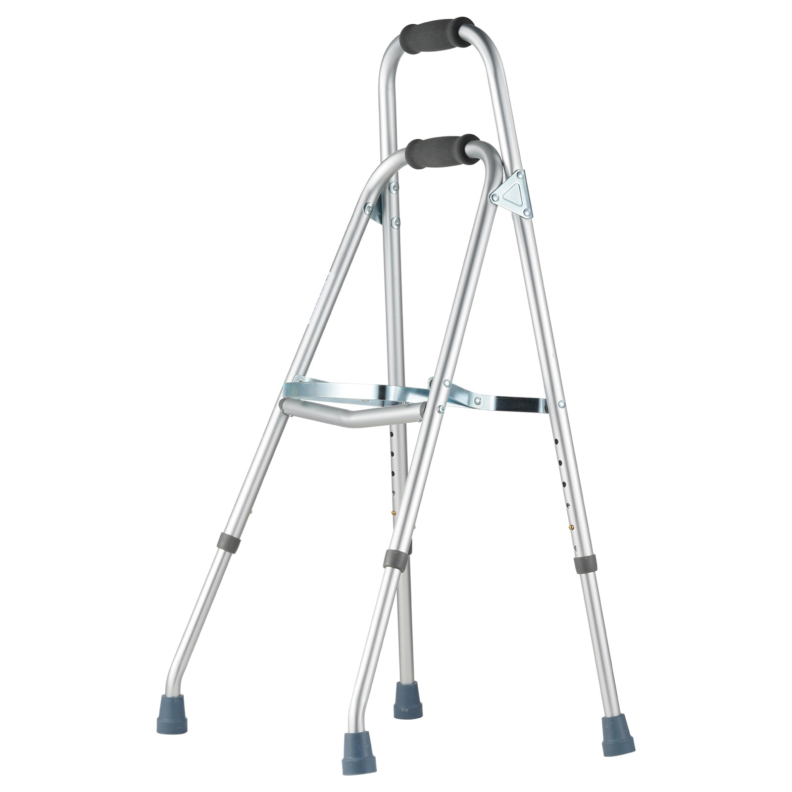 GIVIMO - 350-lb 6-Level Adjustable Folding Hemi Walker in Aluminum One-Arm Walker for Seniors and...
