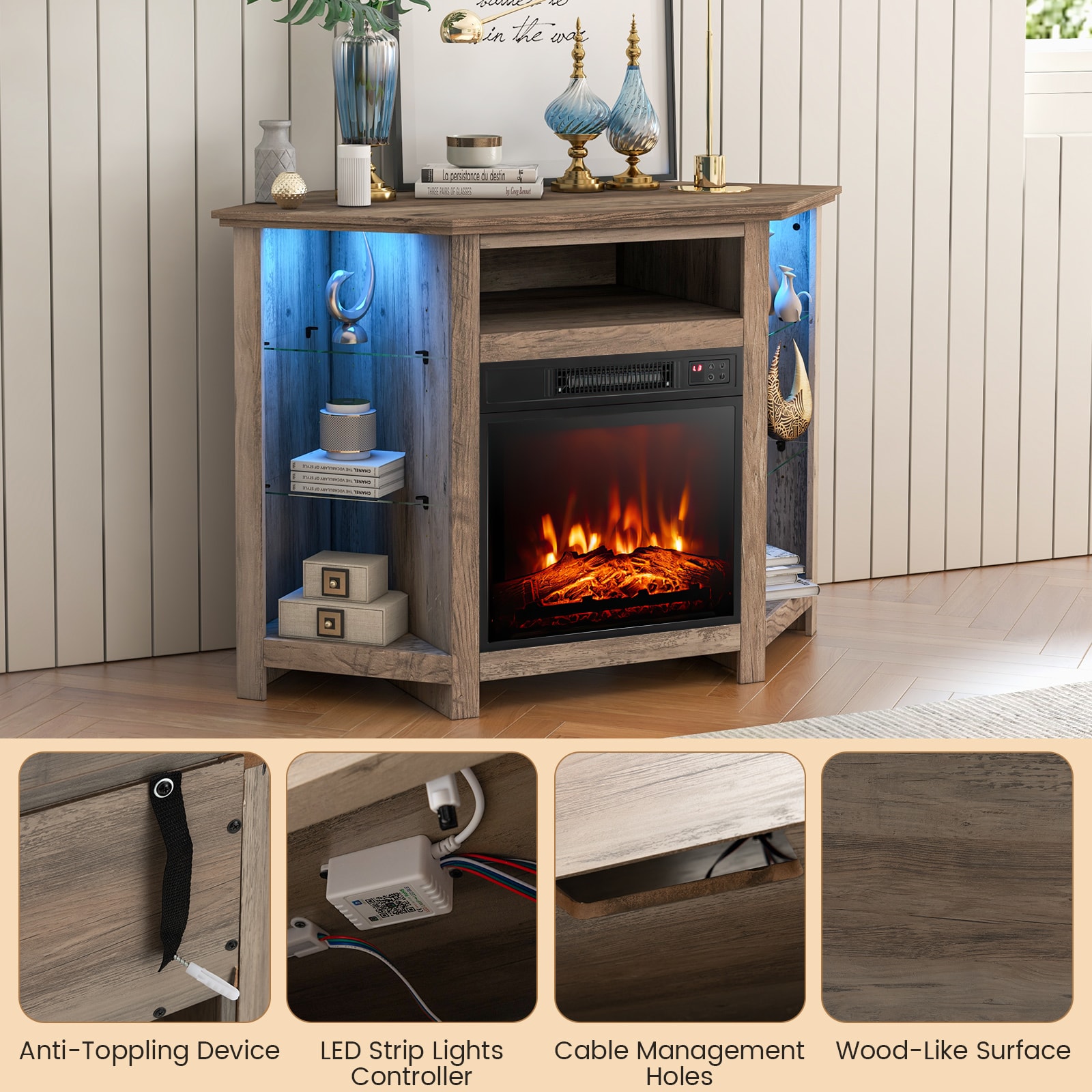 Clihome CL-GRUS-10169 Electric-Fireplaces - View #12