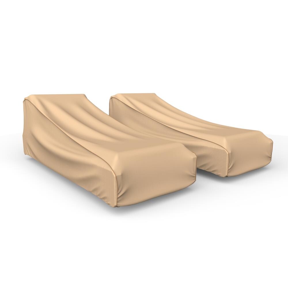 Budge P2W01TNNW1-2PK Sedona Tan Polyester Patio Furniture Cover For Chaise lounge