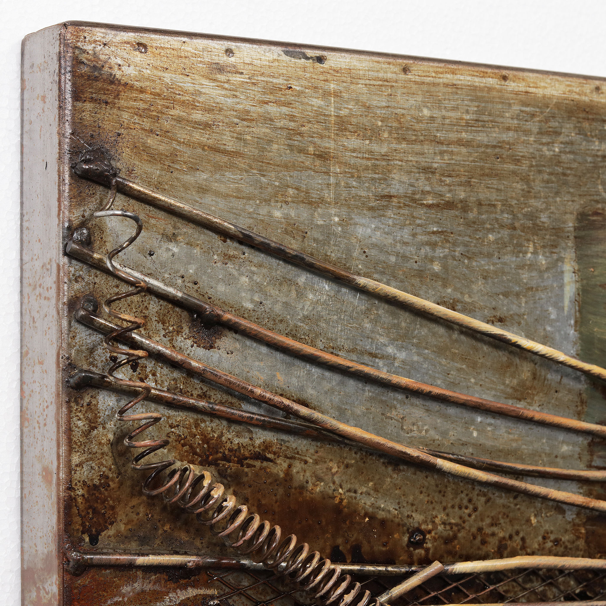 Hand Painted Iron Cityscape Wall Art Sculpture, 72" x 22"