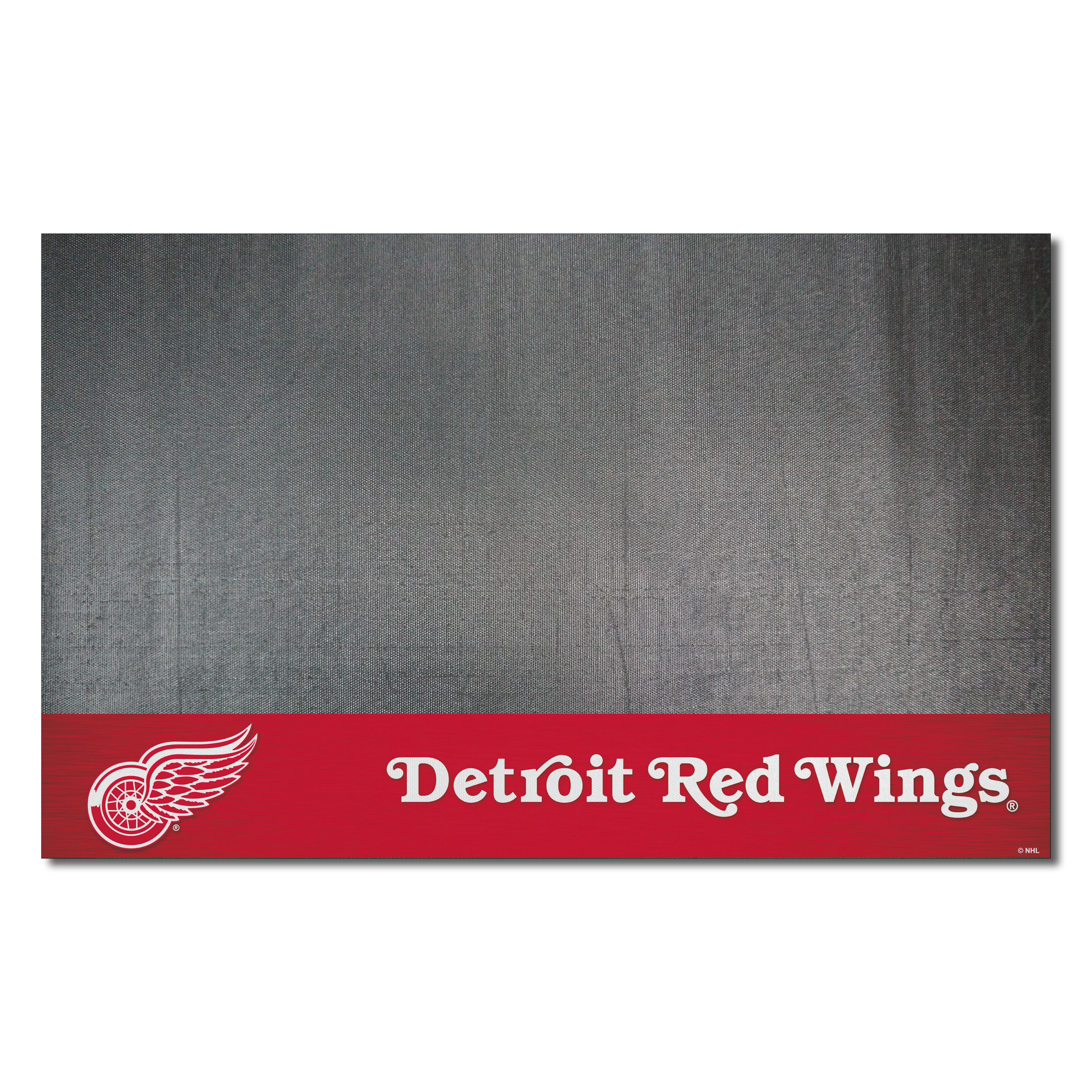 FANMATS 14234 Detroit Red Wings Grill Mat Black Vinyl Rectangular Grill Mat