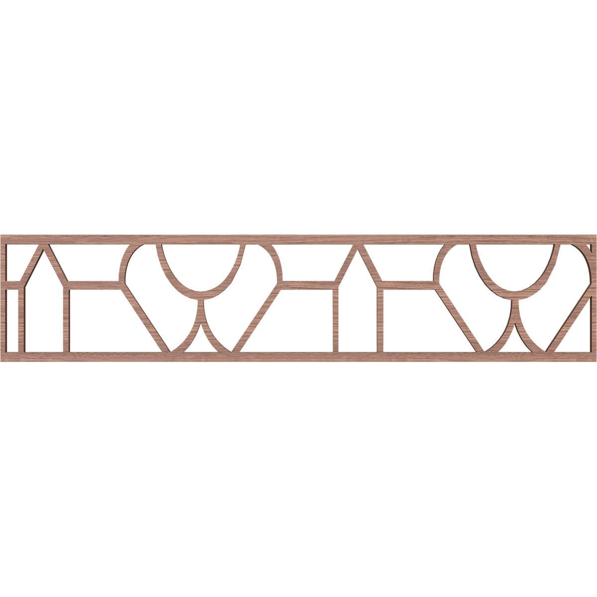 Ekena Millwork MLDB10X46WHIWA Whitechapel Fretwork Flat Trim 10-in x 3.9-ft Walnut Brown Unfinished 2157563 Pierced Wall Panel Moulding