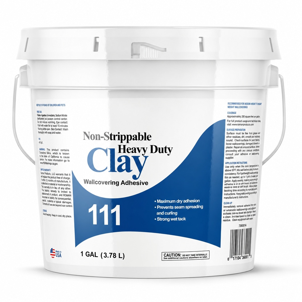 KHKFY  Non Strippable Heavy Duty Clay Wallpaper Adhesive Maximum Tack Paste One Gallon Tan durable home and garden accessory
