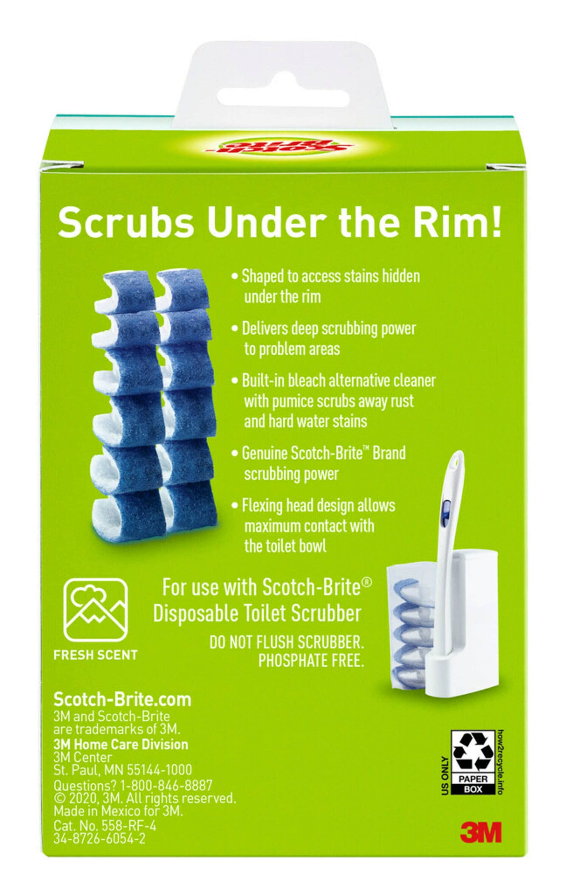 Scotch-Brite Basic Disposable Toilet Bowl Scrubber, 18 Refills