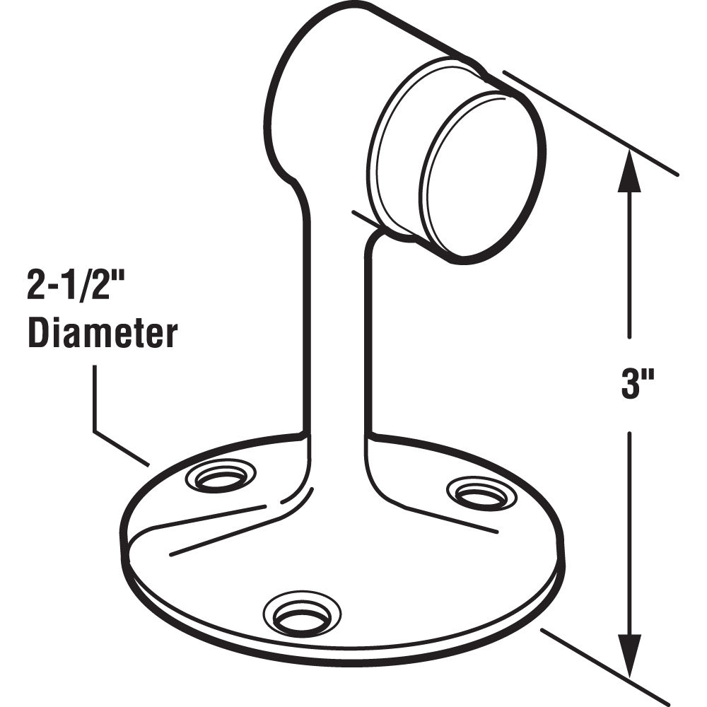 Solid Brass Polished Hi-Rise Floor Door Stop