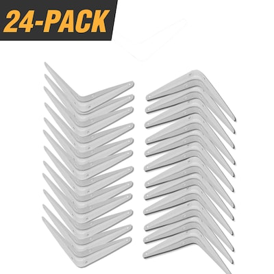 Grip Tight Tools 5-in L x 4-in W x 2-in D White Shelf Bracket (24-Pack) Lowes.com