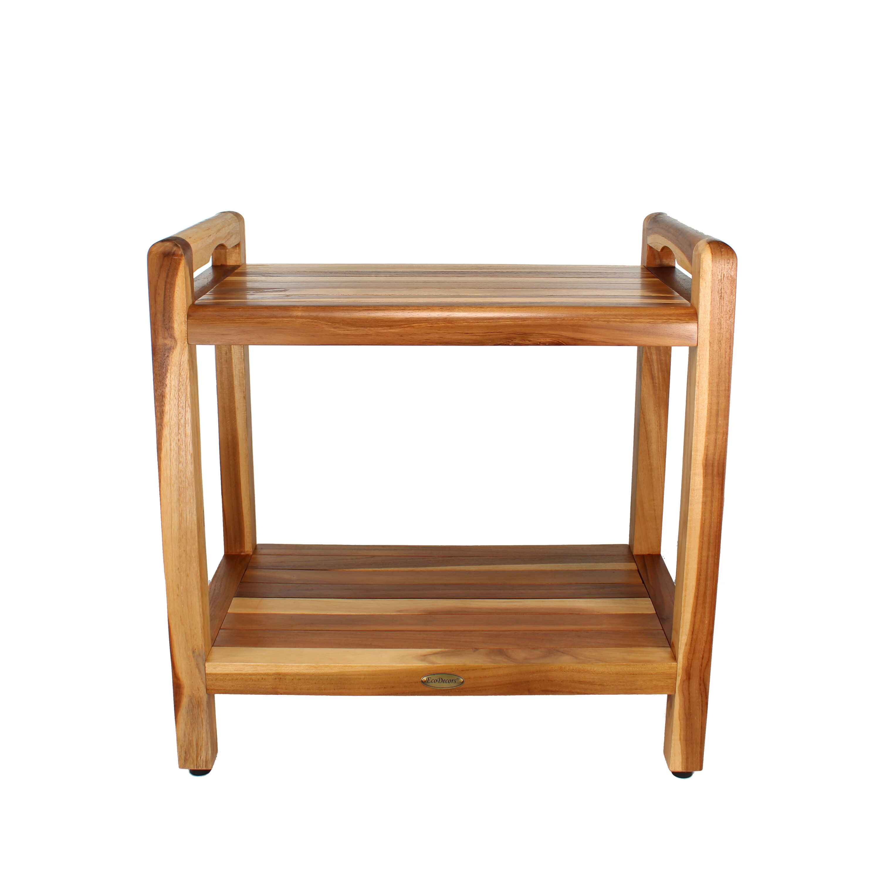 EcoDecors ED909-L Natural Teak Freestanding Shower bench