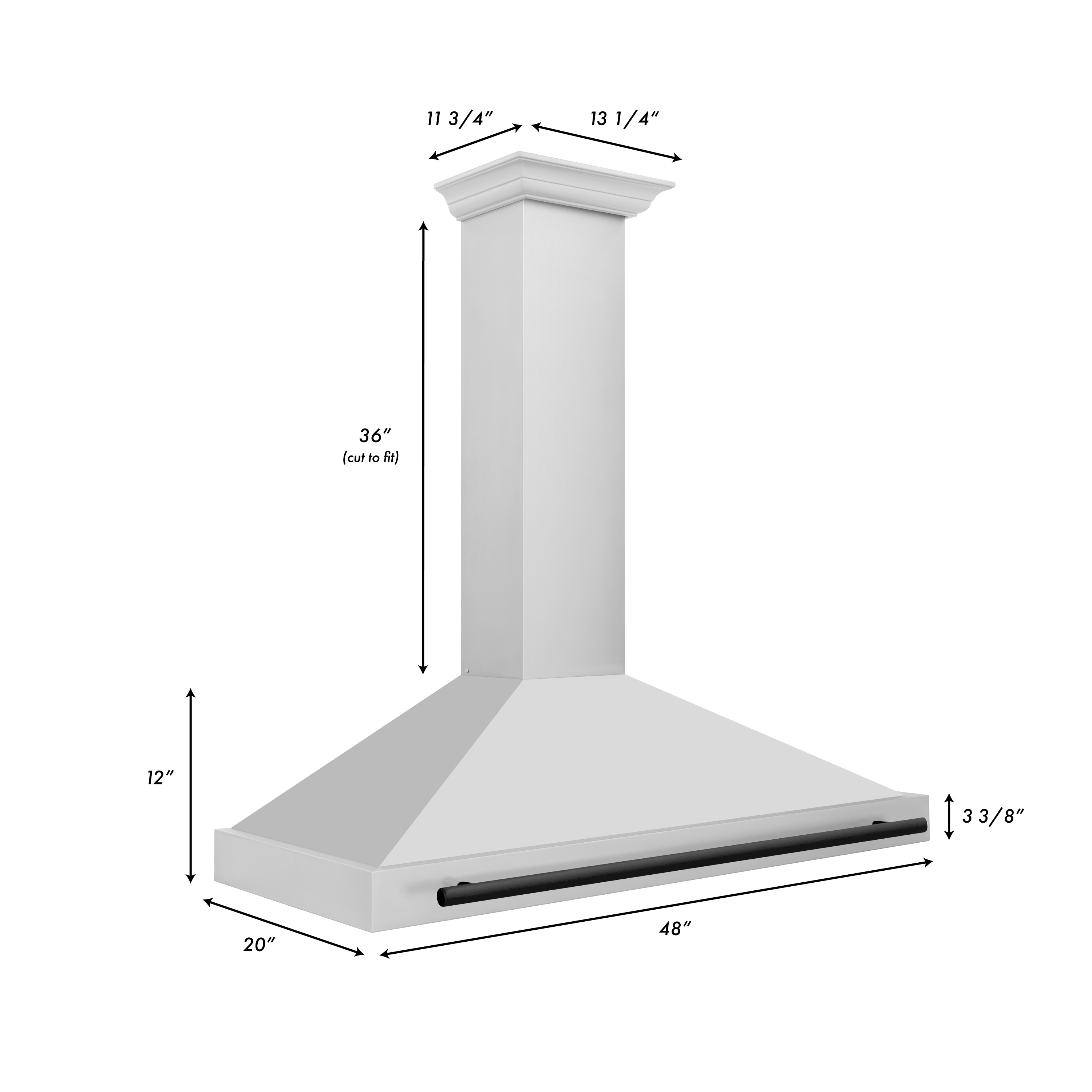 ZLINE KITCHEN & BATH KB4STZ-48-MB Wall-Mounted-Range-Hoods - View #3
