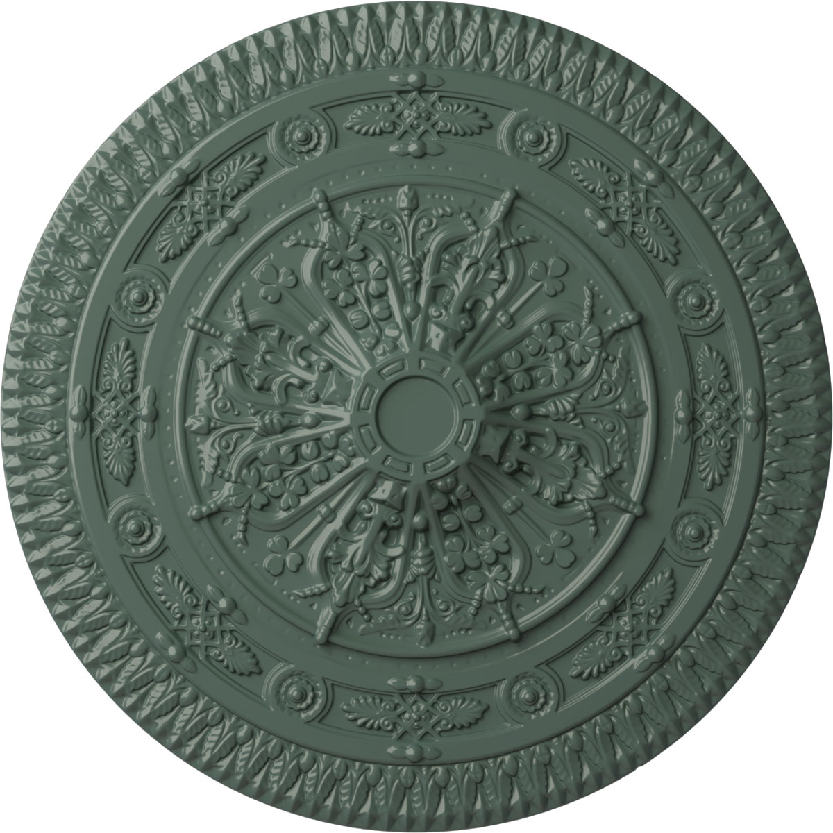 Ekena Millwork CM37NACBF Naple 37.5-in W x 37.5-in L Painted Cloud Burst Polyurethane Whole Ceiling Medallion