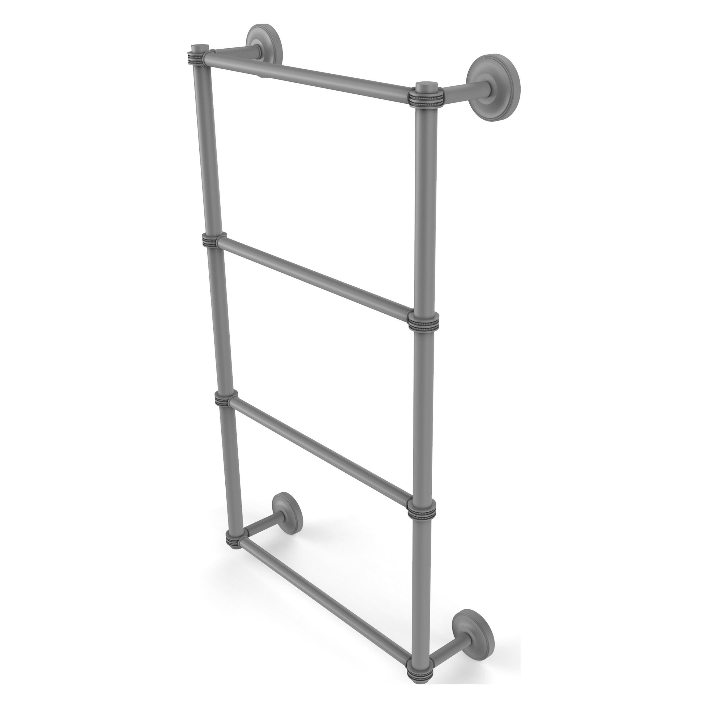 Allied Brass PR-28D-36-GYM Prestige Regal 36-in double Matte Gray Wall mount 4-tier Towel Bar