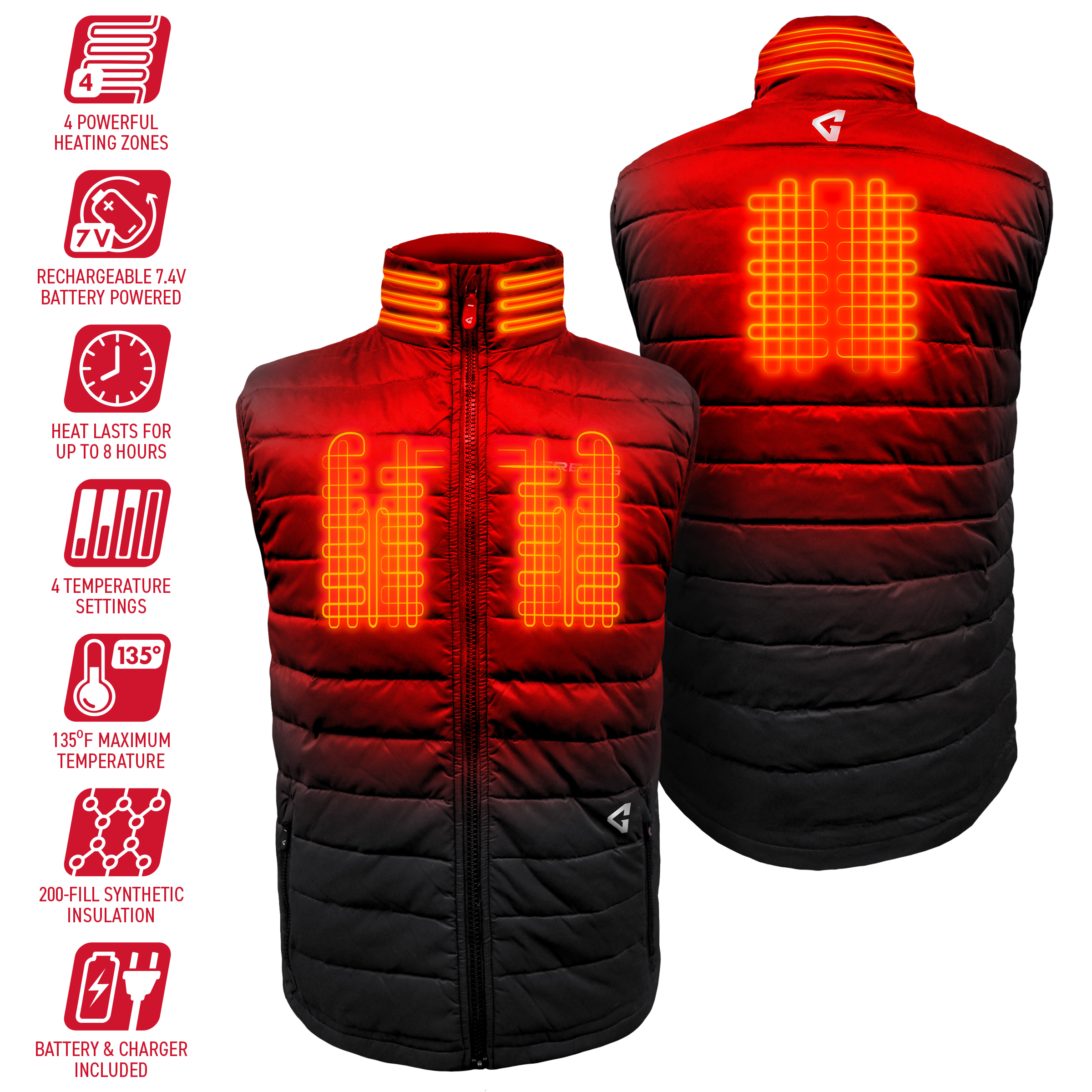 Gerbing 7V Men's Thermite Fleece Heated Vest 2.0 – Gerbing Heated Clothing