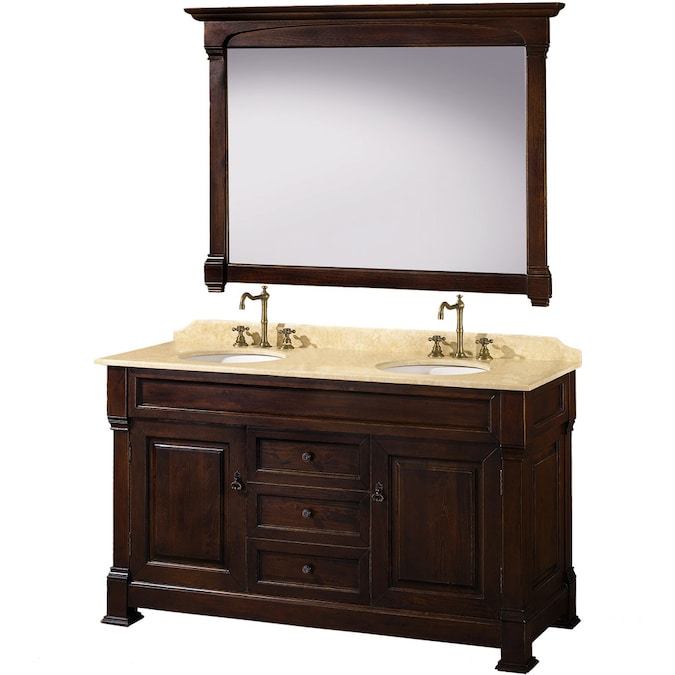 Wyndham Collection Bathroom Vanity Set, What Size Mirror For 60 Double Vanity