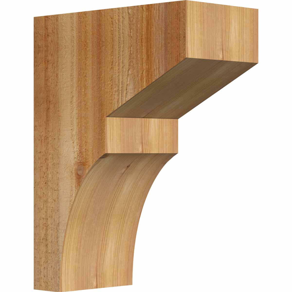 Ekena Millwork COR06X12X16MON00RWR 6-in x 12-in x 16-in Monterey Unfinished Western red cedar Wood Paintable/Stainable Corbel