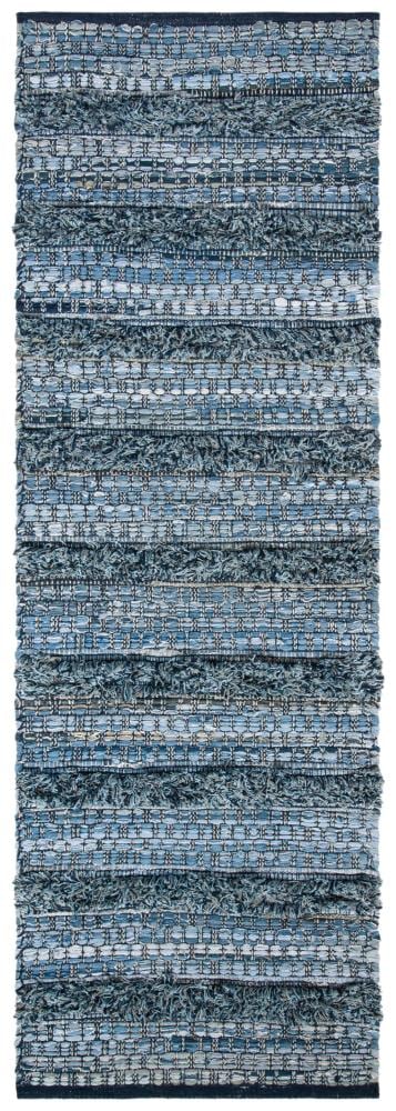 Safavieh MTK417L-27 Montauk Neptune 2 x 7 (ft) Cotton/Polyester Blue Rectangular Indoor Abstract Runner rug