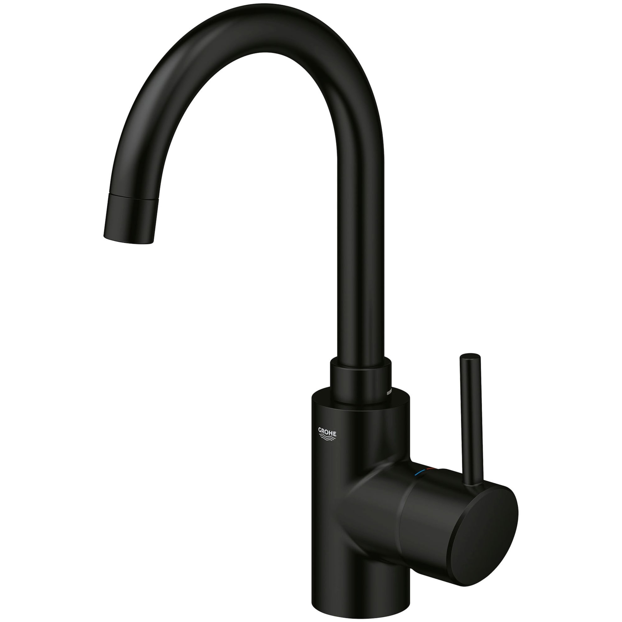 GROHE Brushed Cool Sunrise Single Hole 1-Handle Swivel Bathroom Sink ...