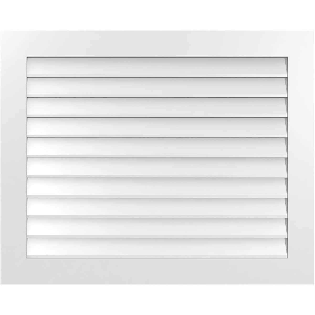 Ekena Millwork GVPVE42X3401SN 42-Inches x 34-Inches Off-white Rectangle PVC Gable Louver Vent