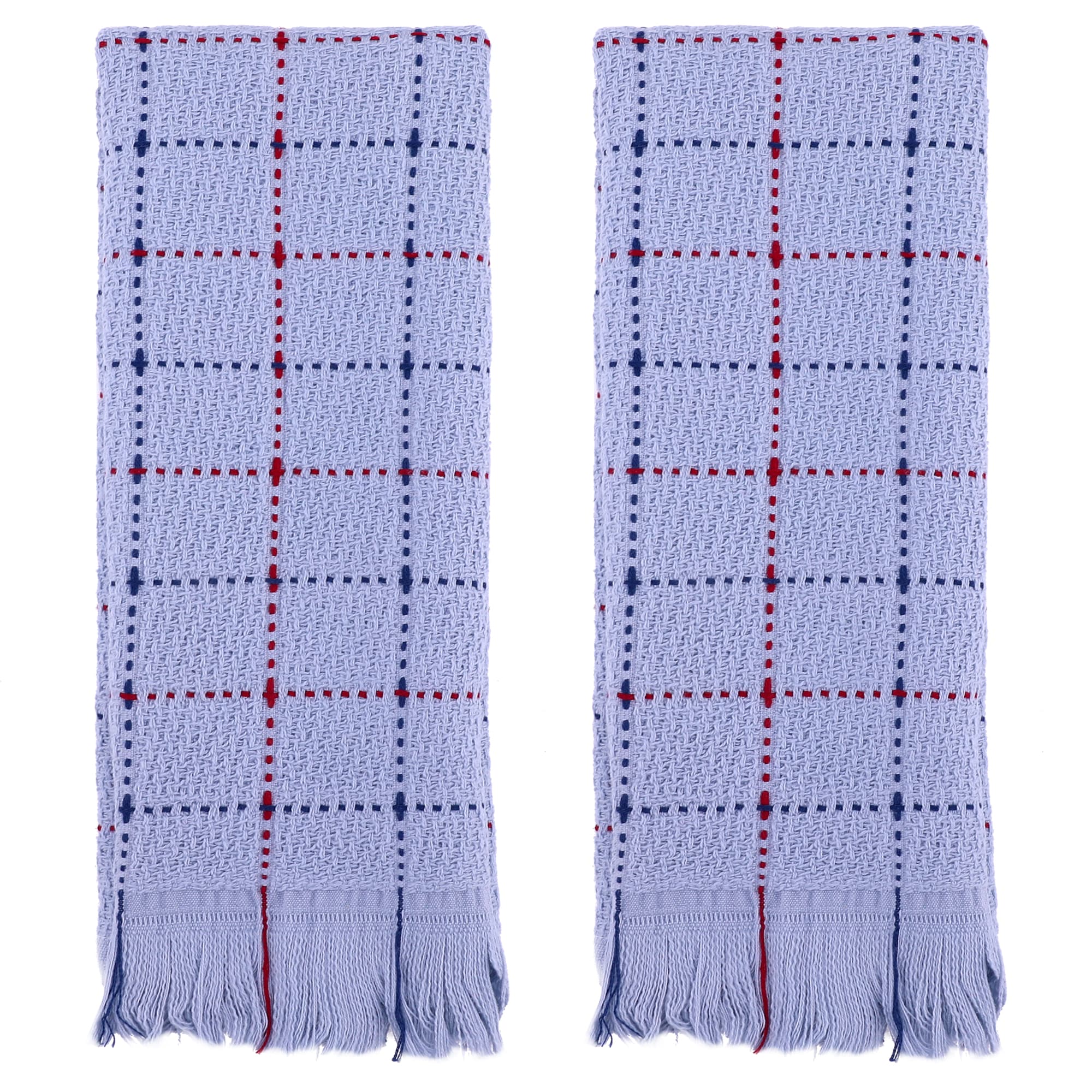 Unique Bargains 2pcs Turkish Hand Towel Set Cotton Absorbent Soft Farmhouse Decorative Towels Bathroom Kitchen Hotel Spa 13-Inch x 29-Inch Blue